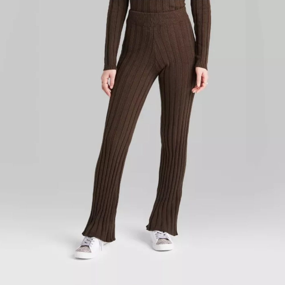 Sweater Knit Flare Pants - Picture 6 of 6
